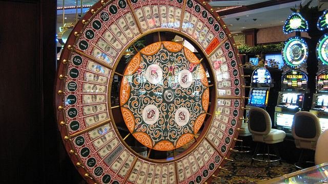 Big six money wheel in a casino